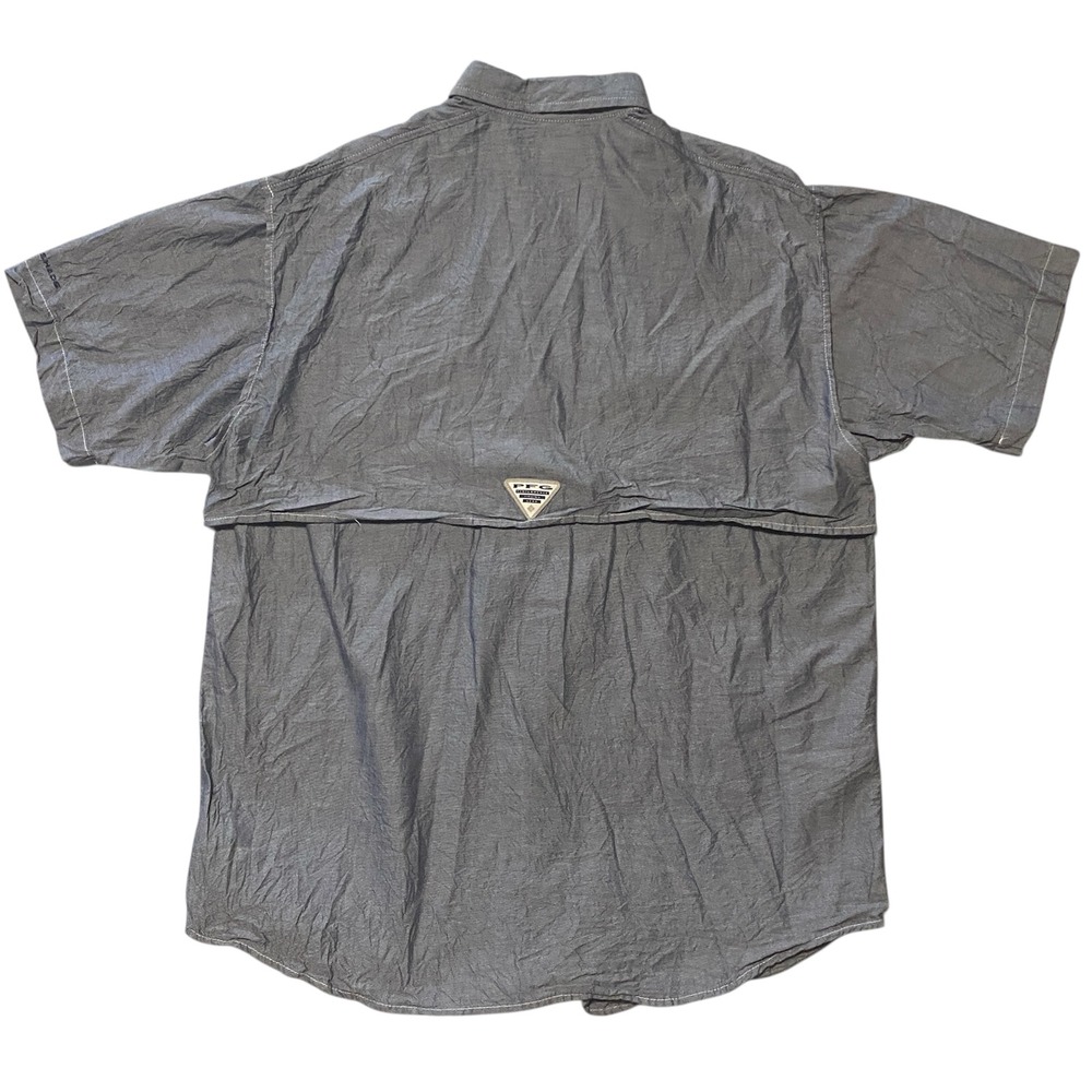 Columbia PFG Super Bonehead Mens Gray Short Sleeve Fishing Shirt Medium FM7030 - Picture 7 of 7